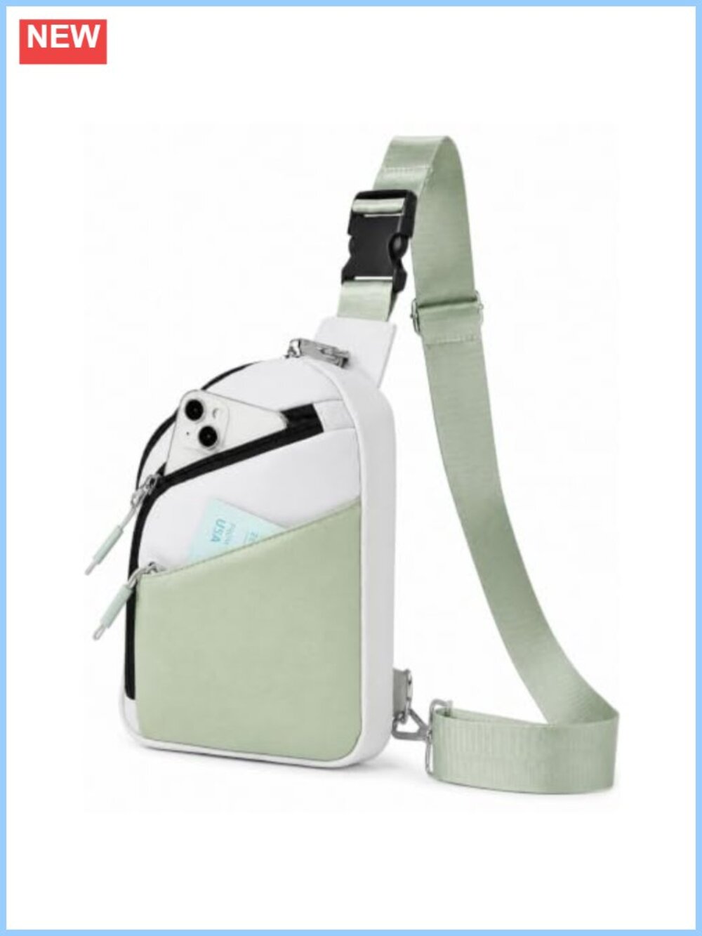 RFID Blocking Anti Theft Crossbody Sling Bag Water Resistant Travel Purse